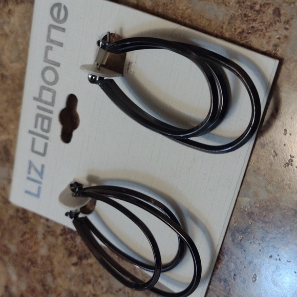 Liz Claiborne Hoop Earrings - Picture 2 of 3